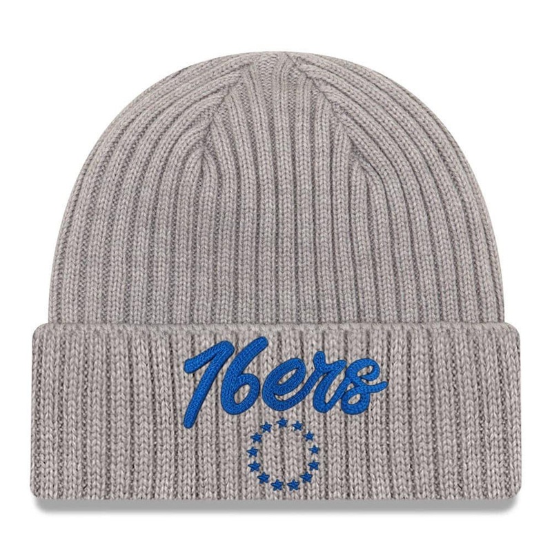 Philadelphia 76ers New Era 2020 NBA Draft Knit Beanie – Heather Grey