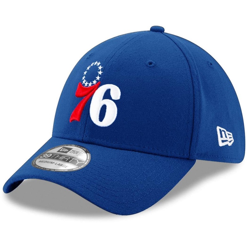 Philadelphia 76ers New Era NBA Team 39THIRTY Flex Fit Curve Hat – Blue