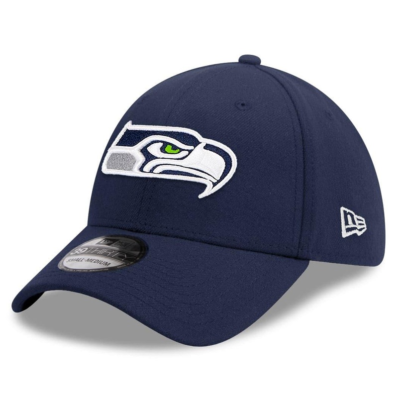 Seattle Seahawks New Era NFL Team 39THIRTY Flex Fit Curve Hat – Navy