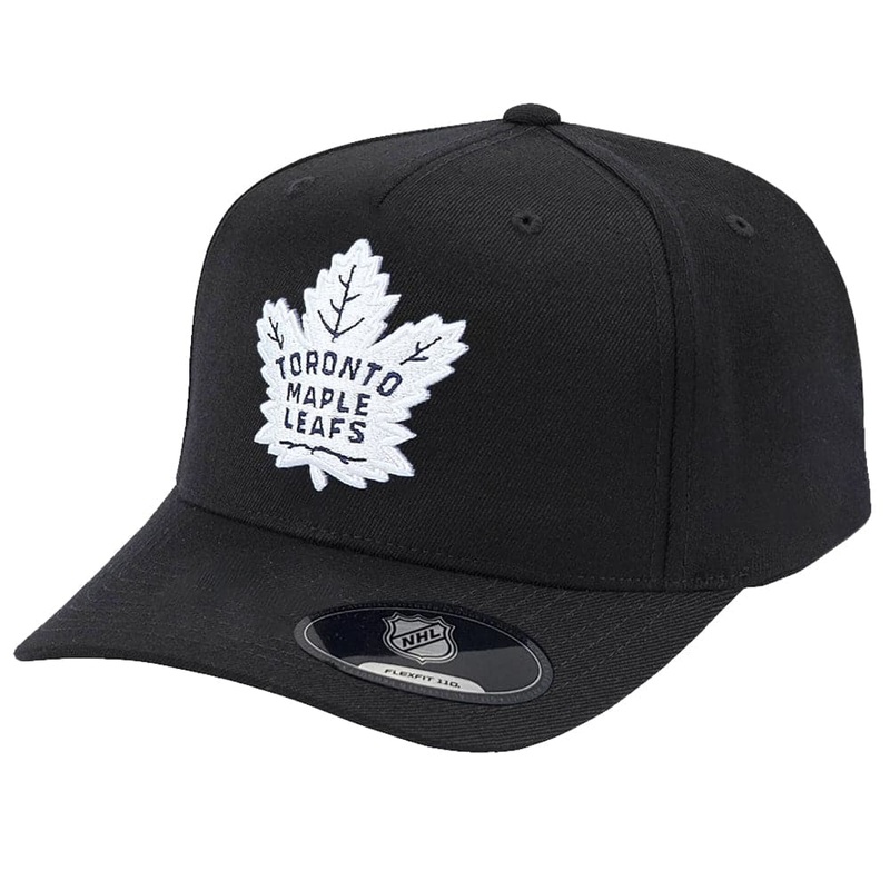 Toronto Maple Leafs NHL Team Logo 110 Curve Snapback Hat – Black