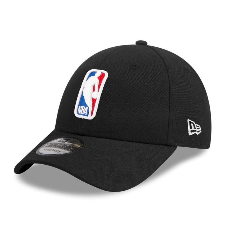 Youths NBA Logoman Logo New Era 9FORTY Curve Snapback Hat – Black