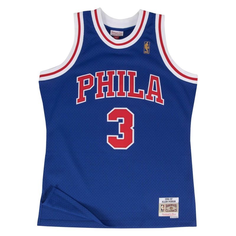 Allen Iverson Philadelphia 76ers Mitchell & Ness NBA 96-97 Swingman Jersey – Royal