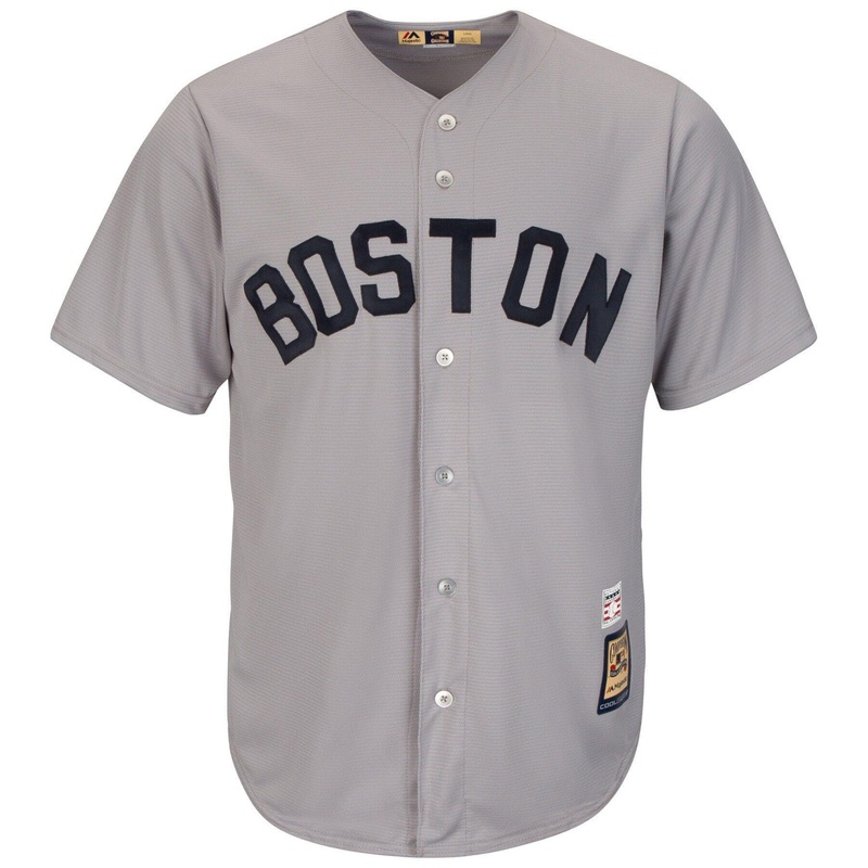 Boston Red Sox Majestic MLB Cooperstown Cool Base Replica Jersey – Grey