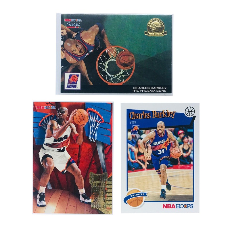 Charles Barkley Phoenix Suns NBA Hoops 3 Card Insert Set