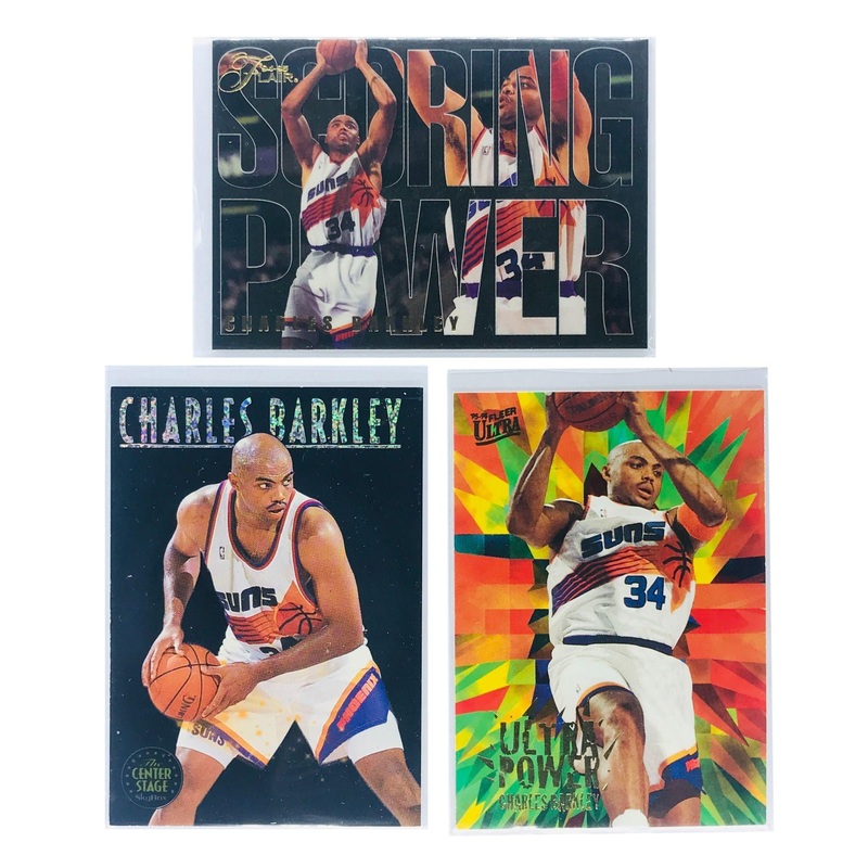 Charles Barkley Phoenix Suns NBA Skybox Fleer 3 Card Insert Set