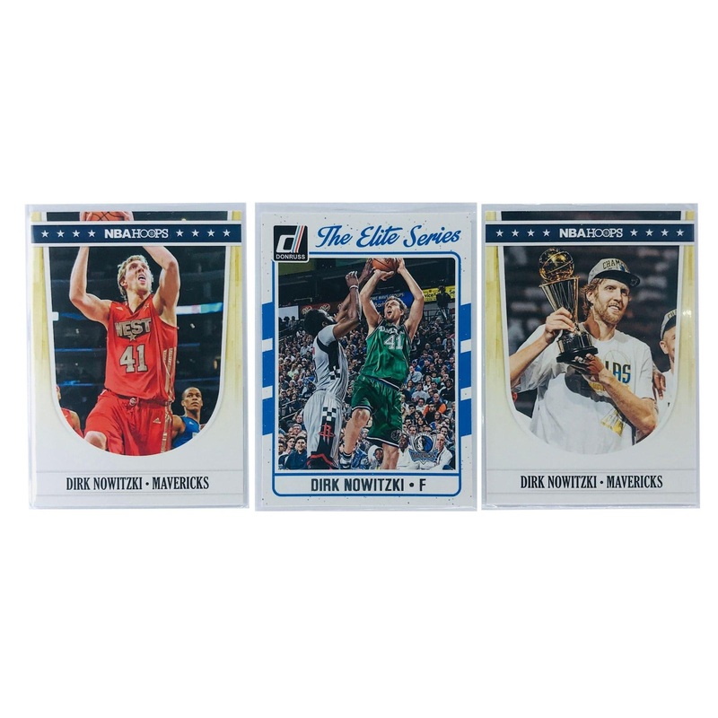 Dirk Nowitzki Dallas Mavericks Panini NBA 3 Card Set
