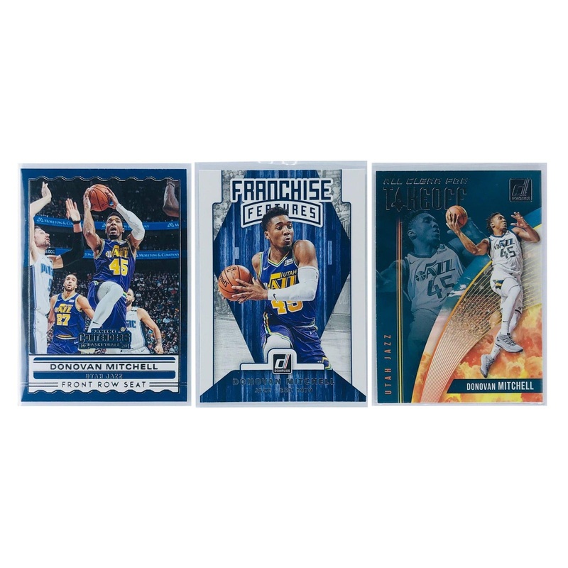 Donovan Mitchell Utah Jazz Panini NBA 3 Card Set