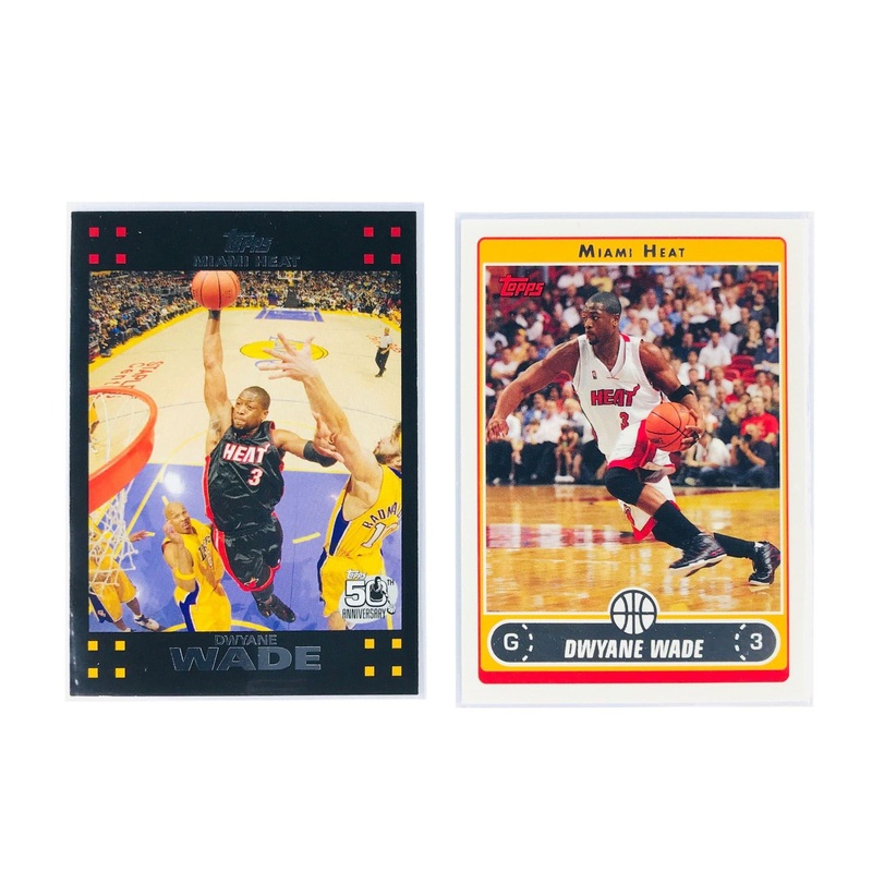 Dwyane Wade Miami Heat Topps NBA 2 Card Set