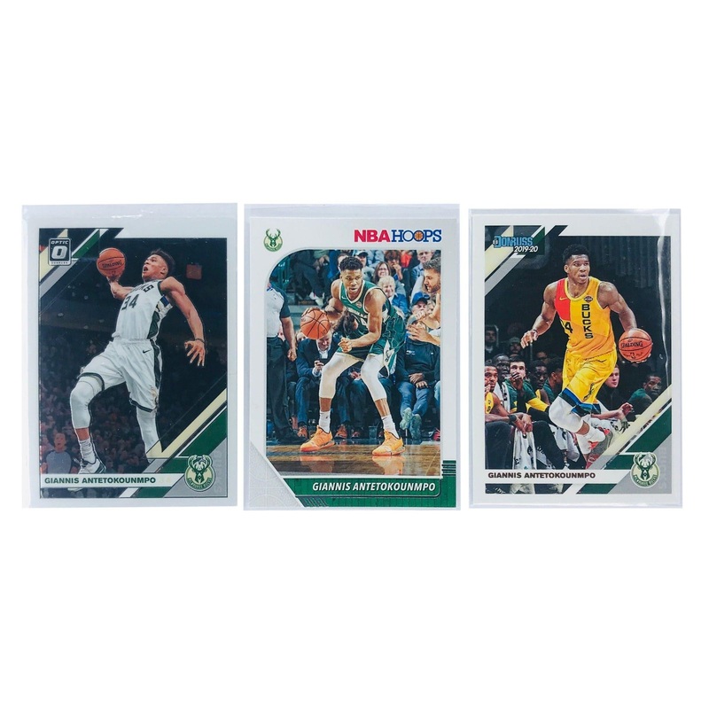 Giannis Antetokounmpo Milwaukee Bucks 2019-20 Panini NBA 3 Card Base Set