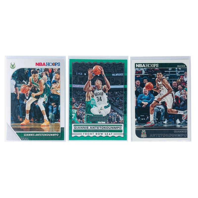 Giannis Antetokounmpo Milwaukee Bucks Panini NBA 3 Card Base Set