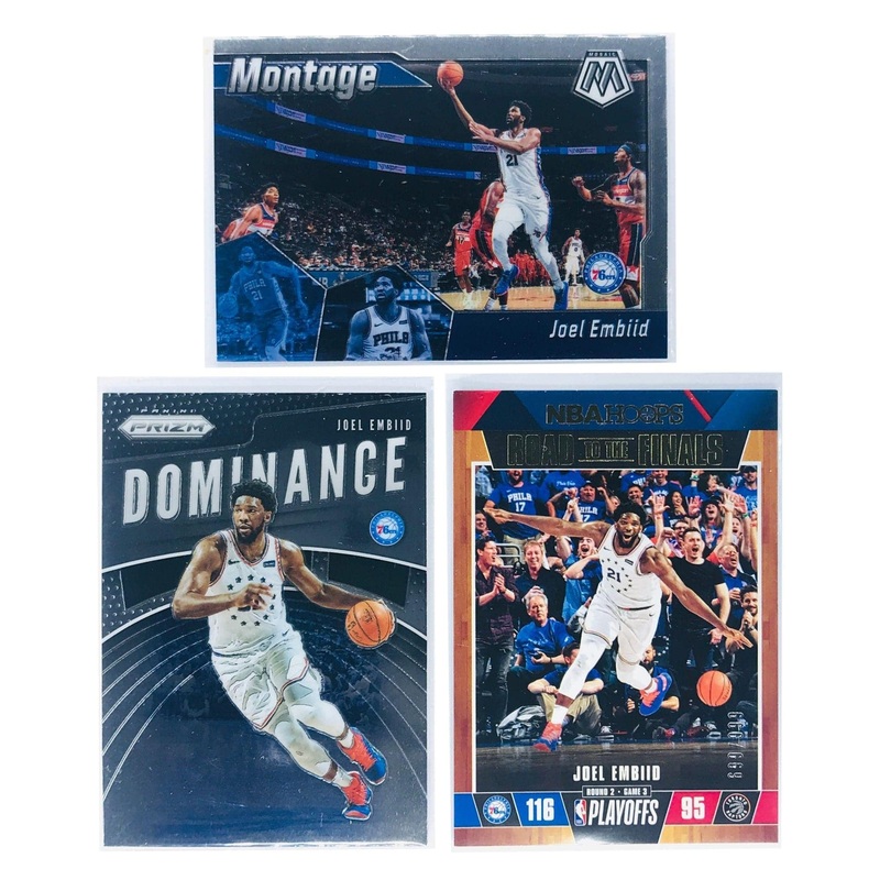 Joel Embiid Philadelphia 76ers 19-20 Panini NBA 3 Card Insert Set