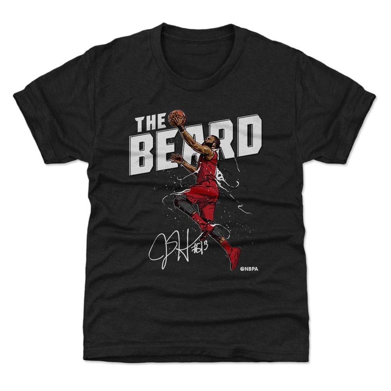 Kids/Youths James Harden Houston Rockets 500 Level NBA Layup T-Shirt – Black