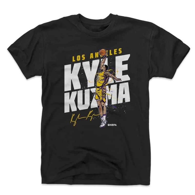 Kyle Kuzma Los Angeles Lakers 500 Level NBA Slam T-Shirt – Black