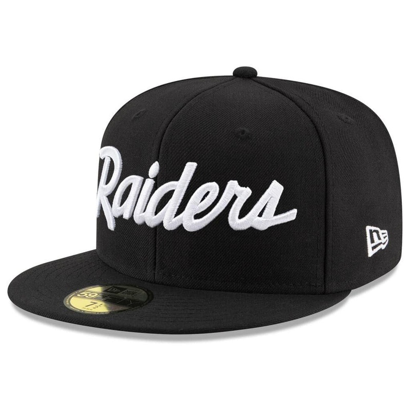 Las Vegas Raiders New Era NFL Script 59FIFTY Fitted Hat – Black