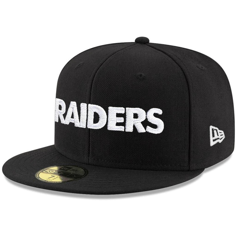 Las Vegas Raiders New Era NFL Wordmark 59FIFTY Fitted Hat – Black