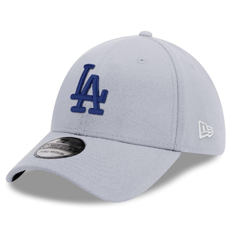 Los Angeles Dodgers New Era MLB Team 39THIRTY Flex Fit Curve Hat – Grey