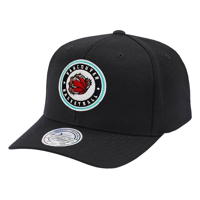 Memphis Grizzlies Mitchell & Ness NBA Varsity Patch 110 Curve Snapback Hat – Black