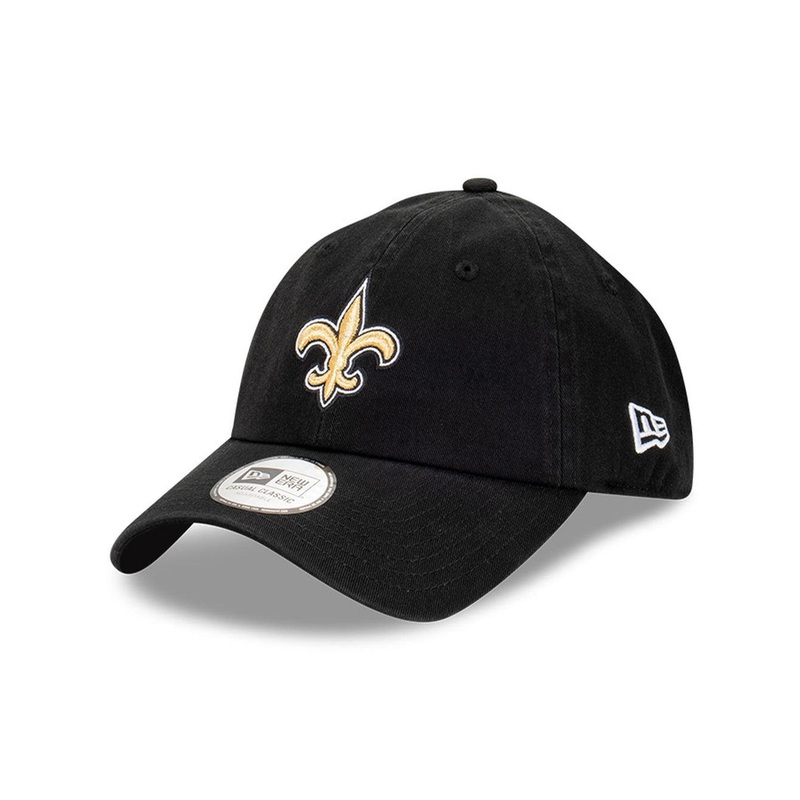 New Orleans Saints New Era NFL Team Casual Classic Strapback Hat – Black