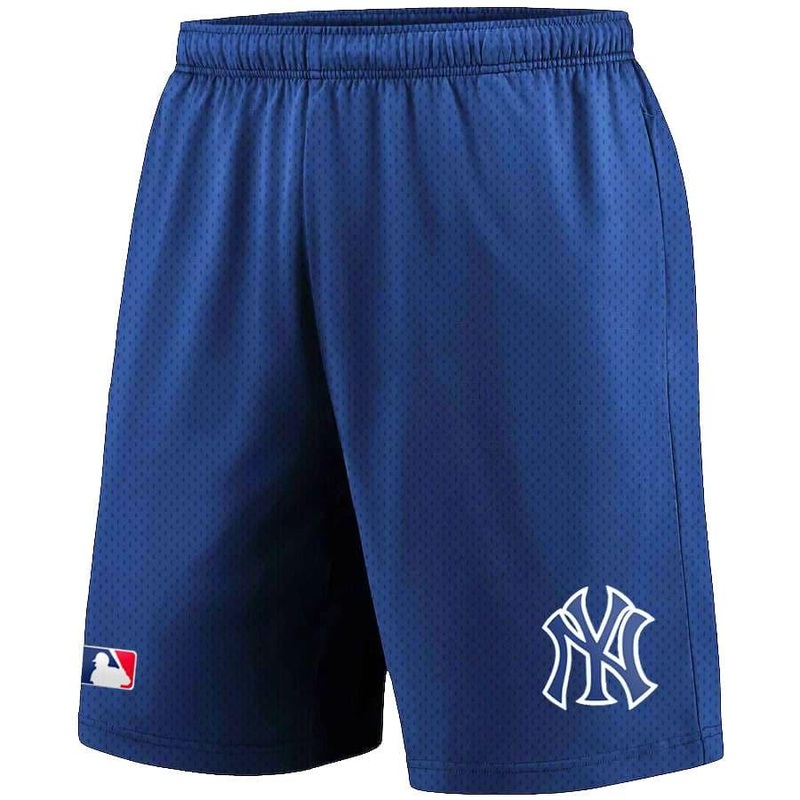 New York Yankees Majestic MLB Mesh Basic Shorts – Blue
