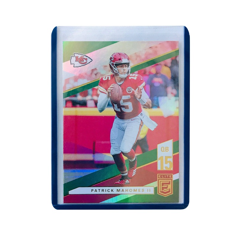 Patrick Mahomes Kansas City Chiefs 2019 Panini Elite NFL Green Parallel Card