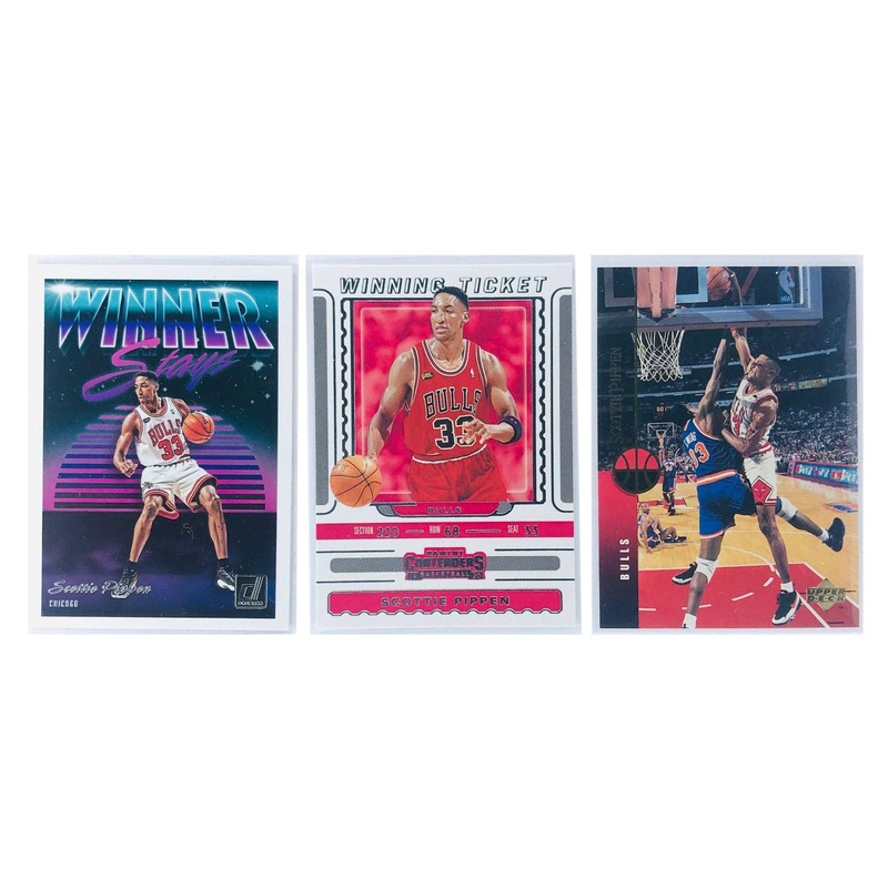 Scottie Pippen Chicago Bulls Panini NBA 3 Card Set