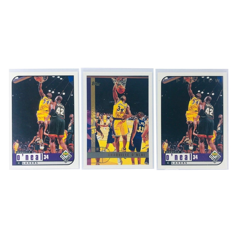 Shaquille O’Neal Los Angeles Lakers NBA 3 Card Set