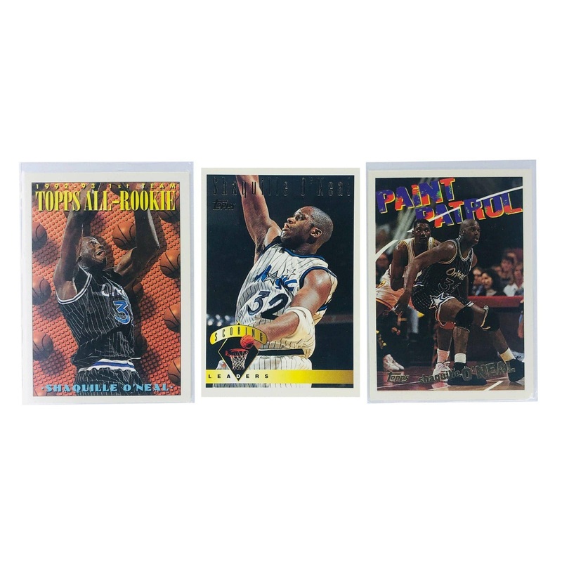 Shaquille O’Neal Orlando Magic Topps NBA 3 Card Set