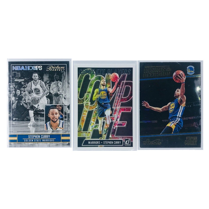 Steph Curry Golden State Warriors Panini NBA 3 Card Insert Set