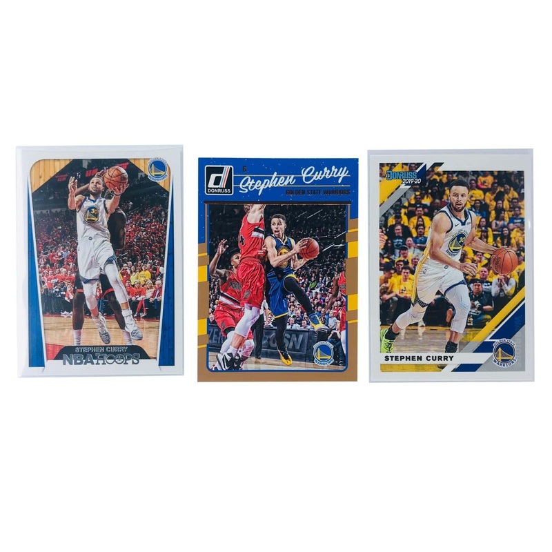 Steph Curry Golden State Warriors Panini NBA 3 Card Mix Set