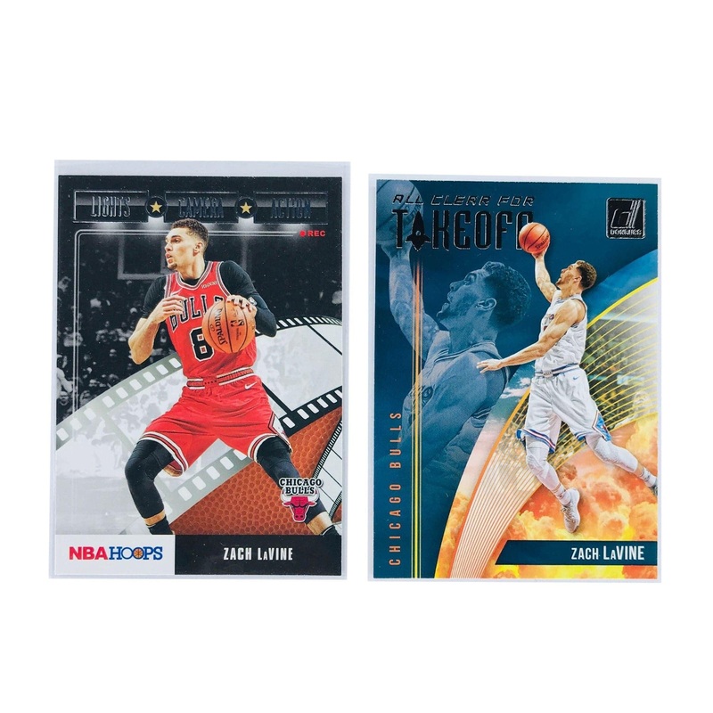 Zach Lavine Chicago Bulls Panini NBA 2 Card Insert Set