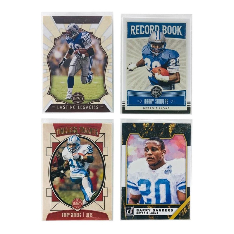 Barry Sanders Detroit Lions Panini NFL 4 Insert Card Set
