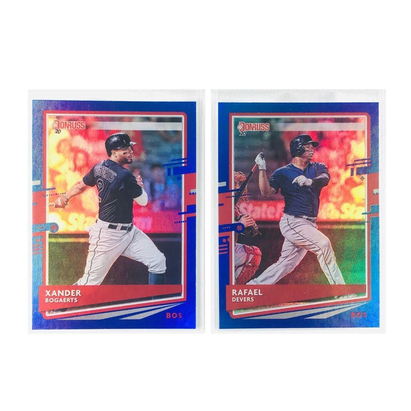 Boston Red Sox Panini MLB 2 Blue Foil Holo Card Set