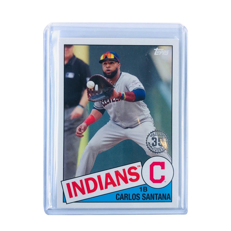 Carlos Santana Cleveland Indians Topps 2020 MLB 1985 Insert Card