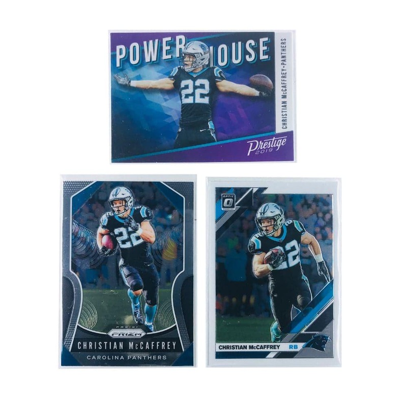 Christian McCaffrey Carolina Panthers 2019 Panini NFL 3 Card Insert Set