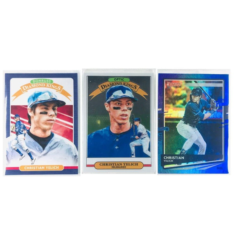 Christian Yelich Milwaukee Brewers Panini MLB 3 Insert Card Set