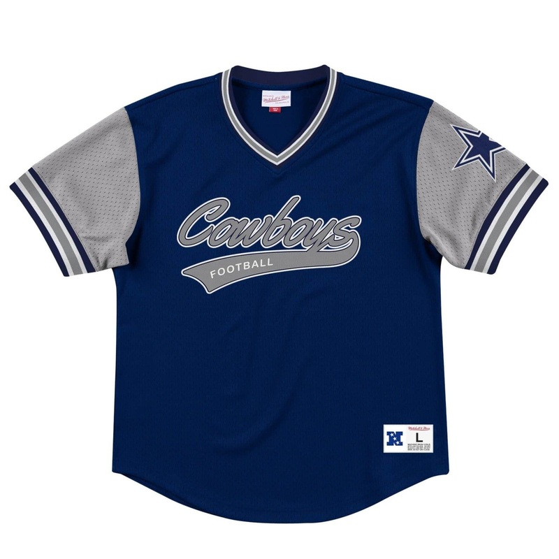 Dallas Cowboys Mitchell & Ness NFL Top Prospect Mesh V- Neck – Navy