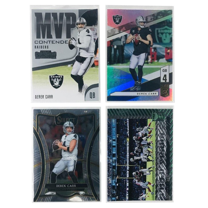 Derek Carr Las Vegas Raiders Panini NFL 4 Insert/Base Card Set