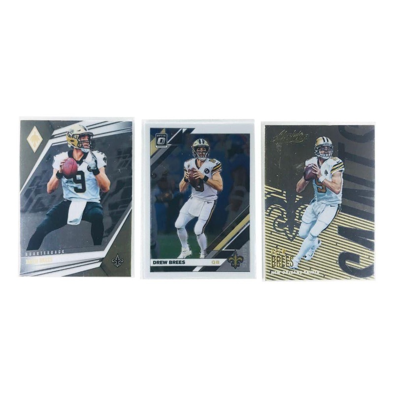 Drew Brees New Orleans Saints Panini NFL 3 Premium Base Card Set