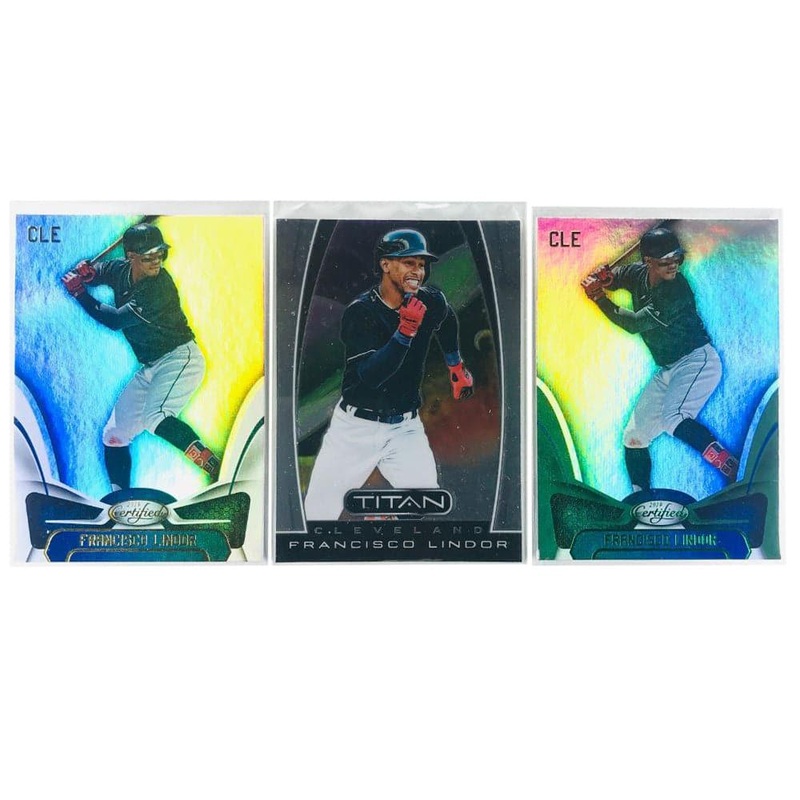 Francisco Lindor Cleveland Indians Panini MLB 3 Card Set