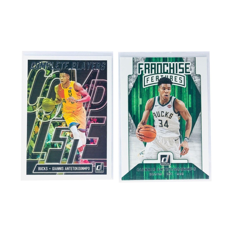 Giannis Antetokounmpo Milwaukee Bucks 19-20 Panini NBA Donruss 2 Card Insert Set