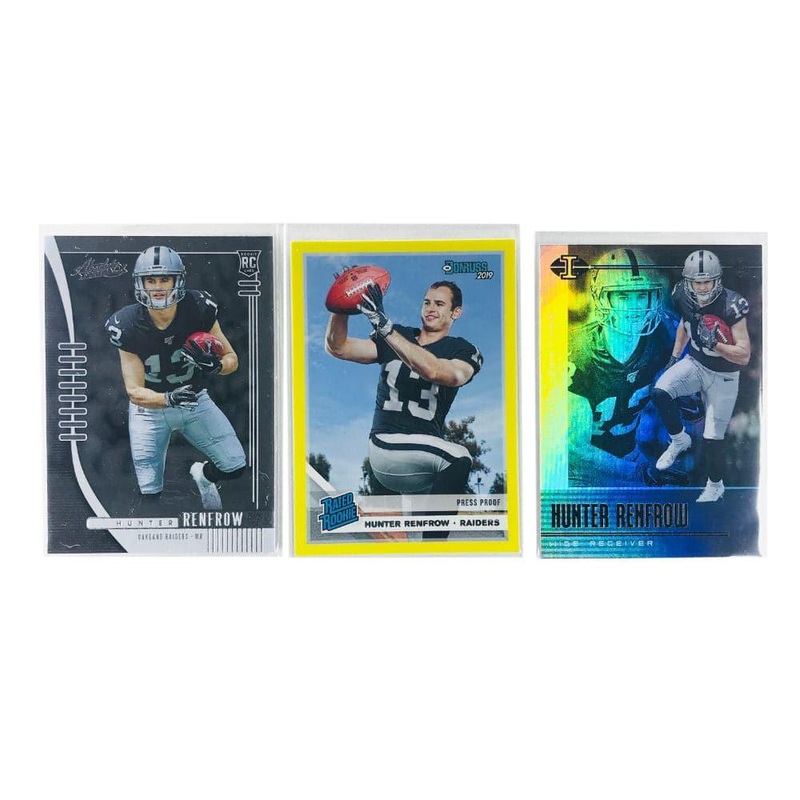 Hunter Renfrow Las Vegas Raiders 2019 Panini NFL 3 Rookie Card Set