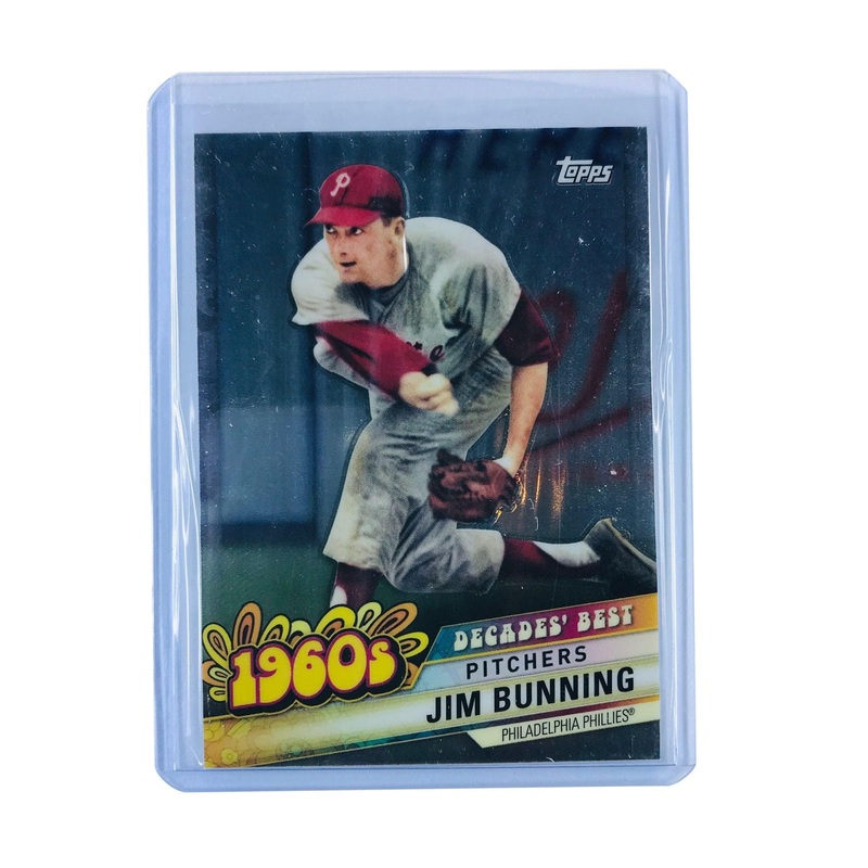 Jim Bunning Philadelphia Phillies 1960’s Decade’s Best Topps 2020 Chome Card
