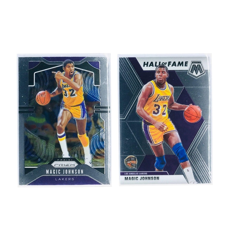 Magic Johnson Los Angeles Lakers 19-20 Panini NBA Prizm 2 Card Set