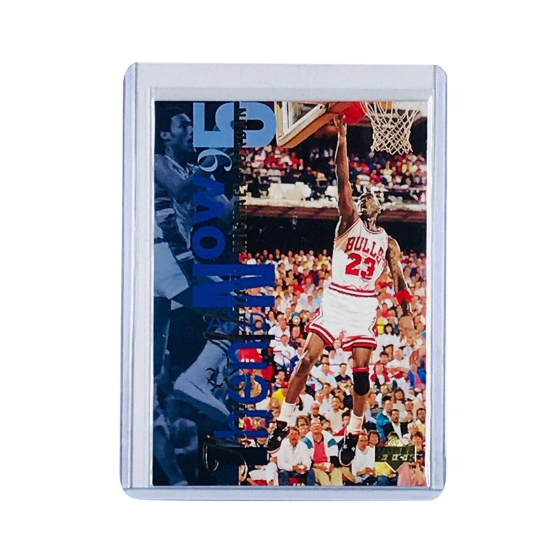 Michael Jordan Chicago Bulls 1995-96 NBA Upper Deck Then And Now Insert Card
