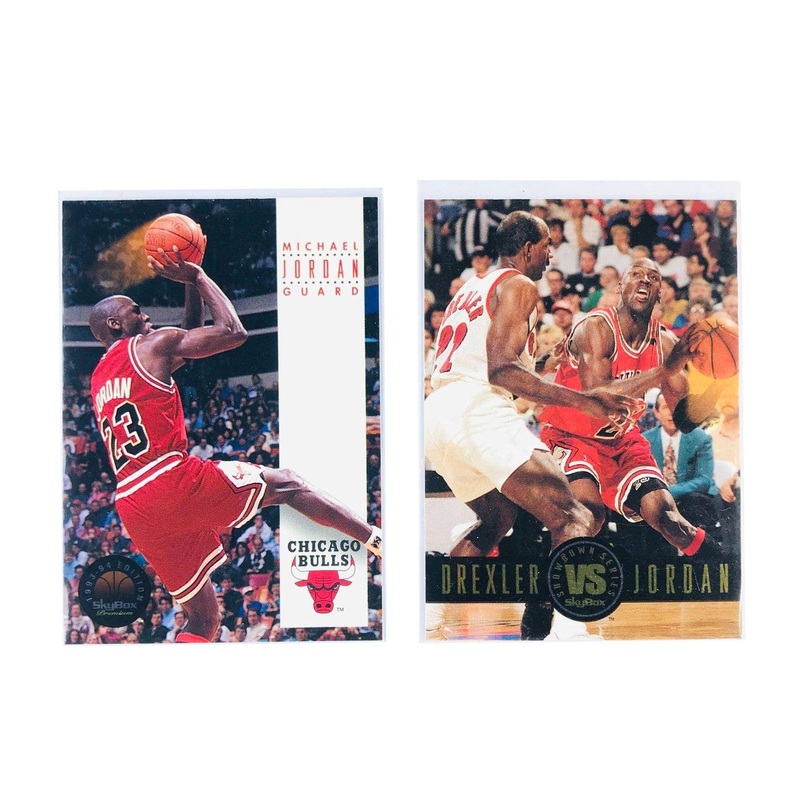 Michael Jordan Chicago Bulls SkyBox NBA 2 Card Set