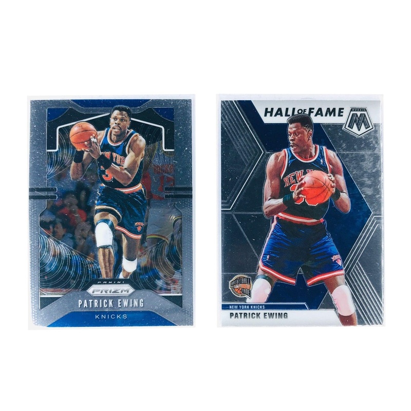 Patrick Ewing New York Knicks 19-20 Panini NBA Prizm/Mosaic 2 Card Set