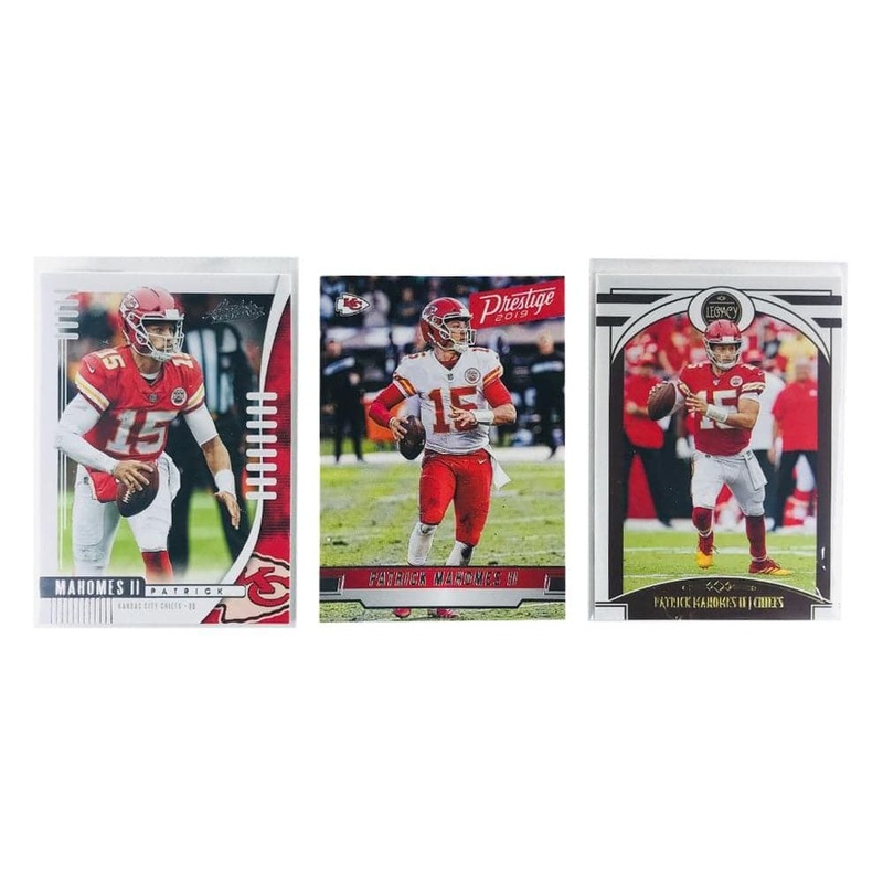 Patrick Mahomes Kansas City Chiefs Panini NFL 3 Base Card Set