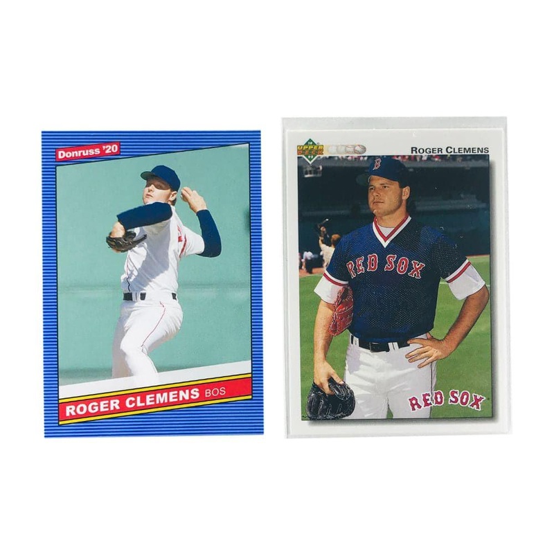 Roger Clemens Boston Red Sox Topps/Upper Deck MLB 2 Card Set