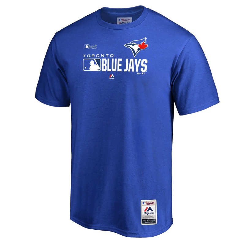 Toronto Blue Jays Majestic MLB AC On-Field Distinction T-Shirt – Blue