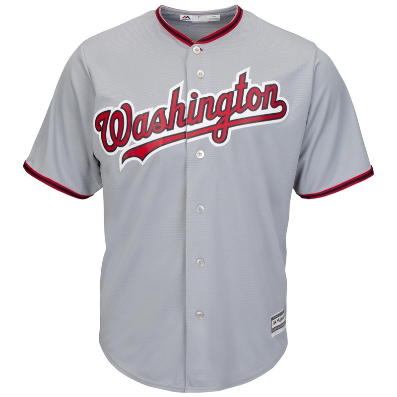 Washington Nationals Majestic MLB Cool Base Replica Jersey – Grey